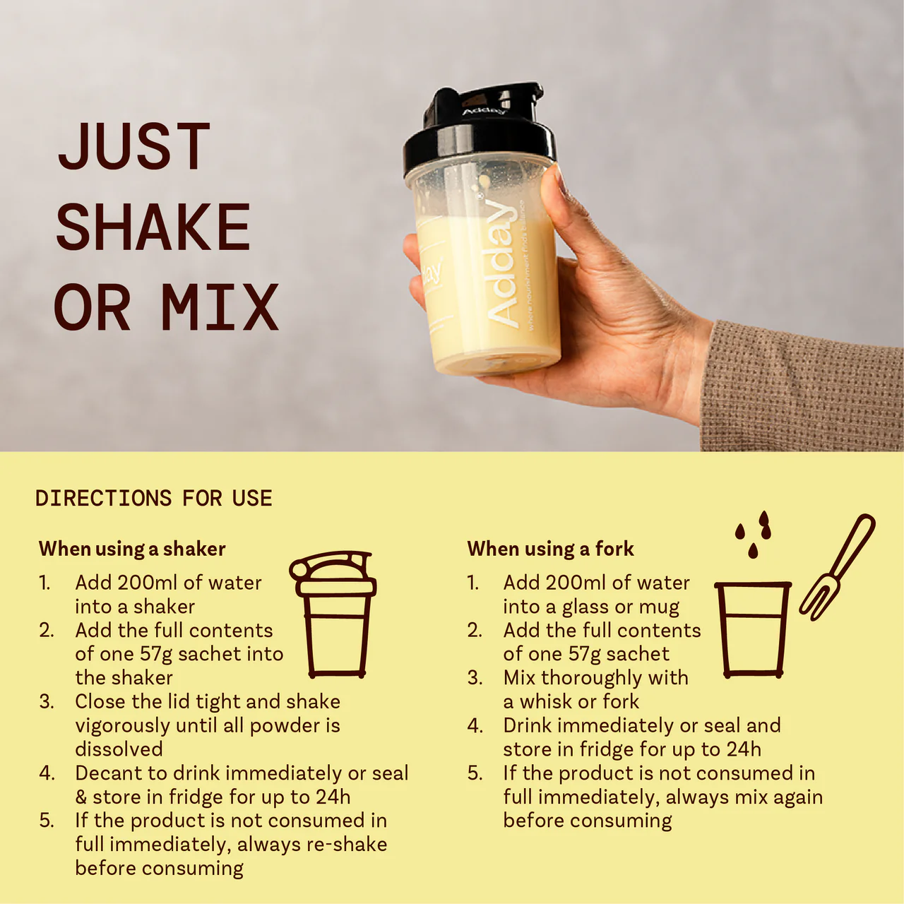 Adday Banana Flavoured Shake 7 Sachets - Image 4
