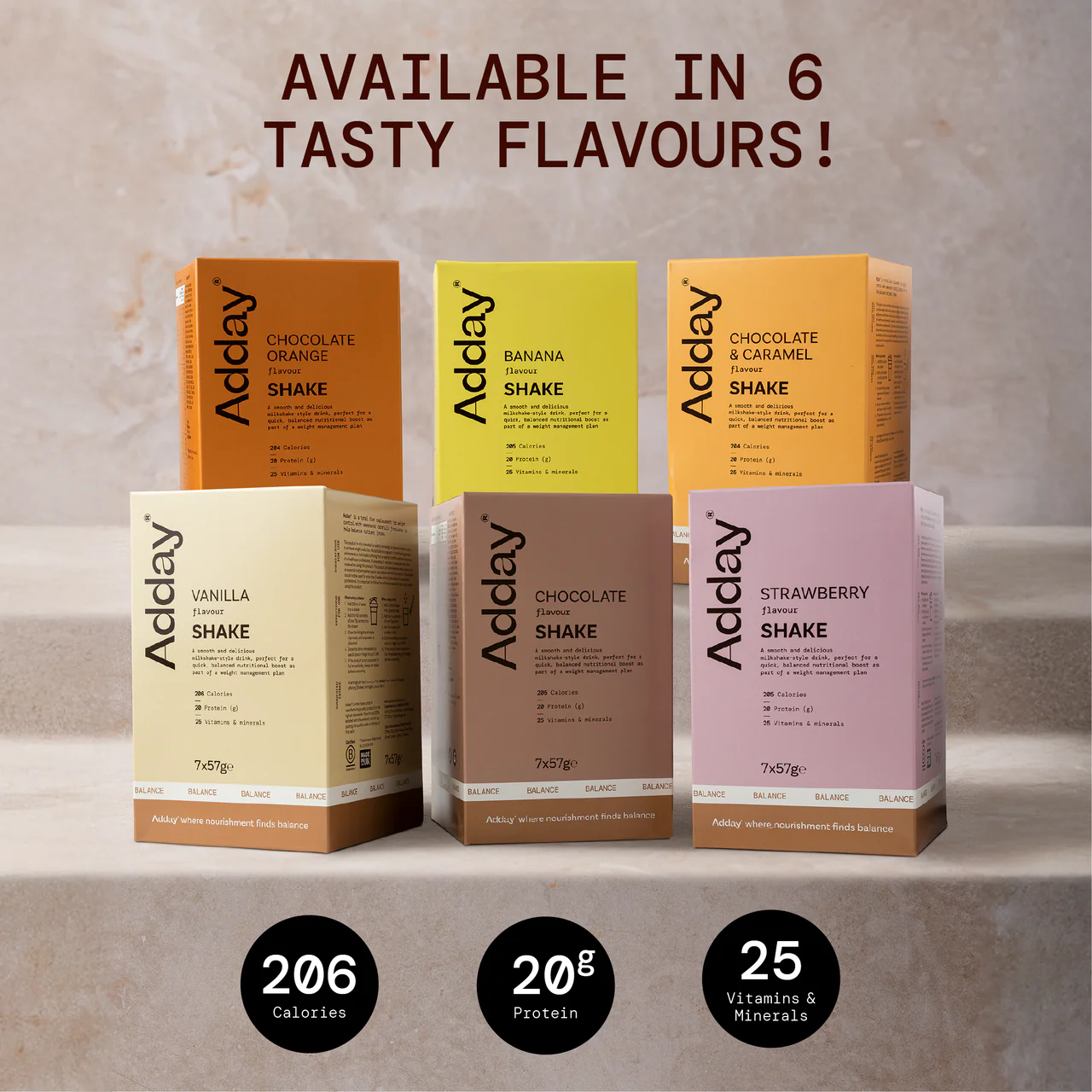 Adday Chocolate & Caramel Flavoured Shake 7 Sachets - Image 7