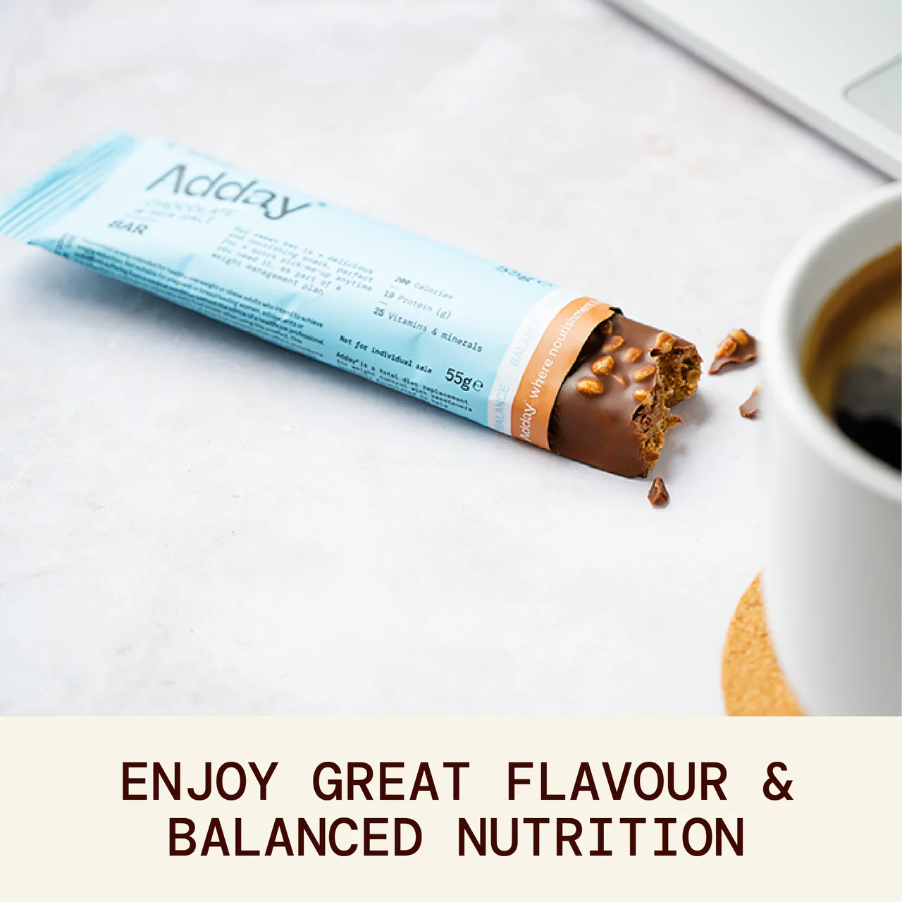 Adday Chocolate & Sea Salt Flavoured Bars 7 Bars - Image 4