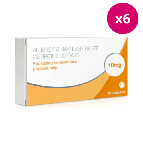 Allergy & Hayfever Relief Cetirizine 6 Months Supply