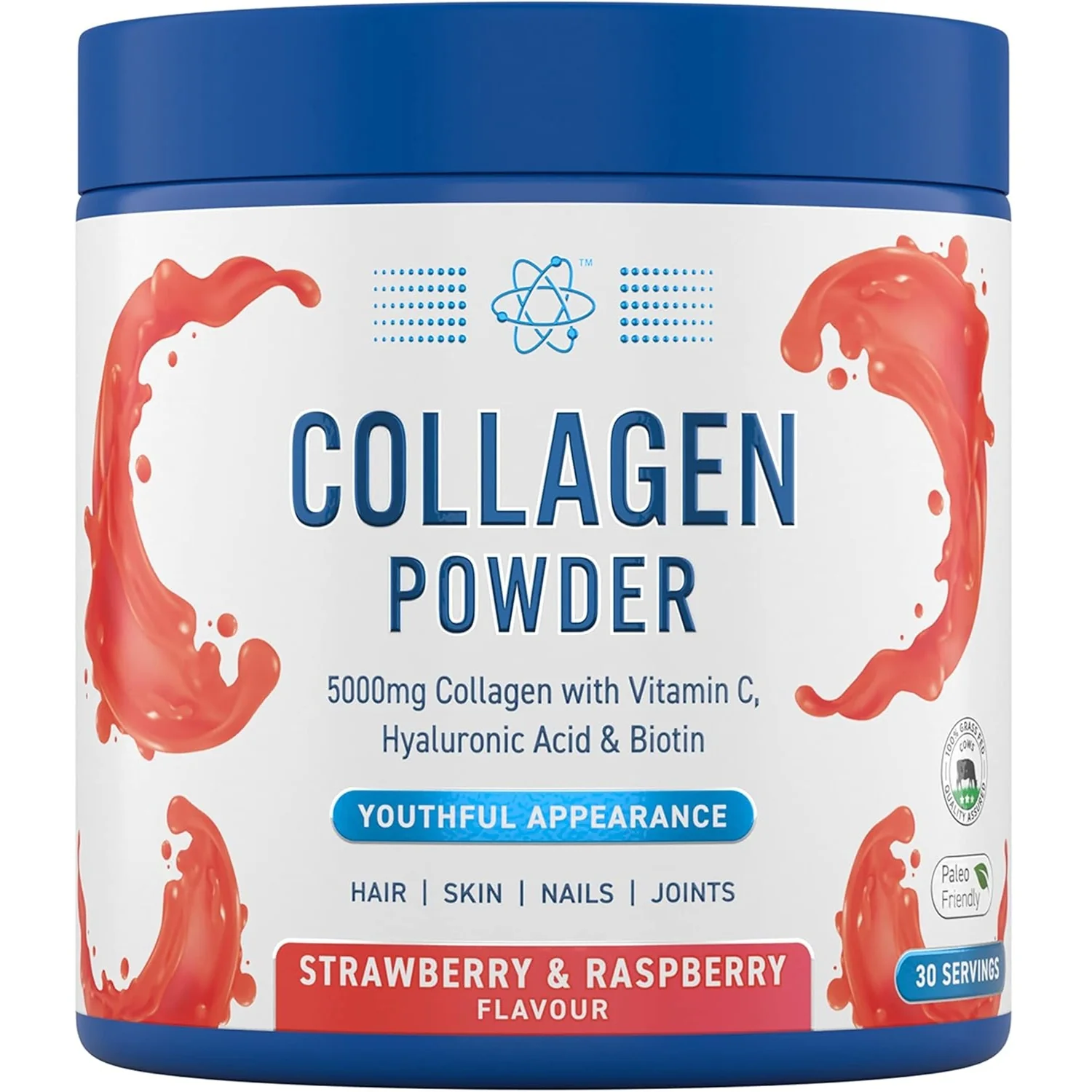 Applied Nutrition Collagen Powder Strawberry Raspberry Flavour 165g