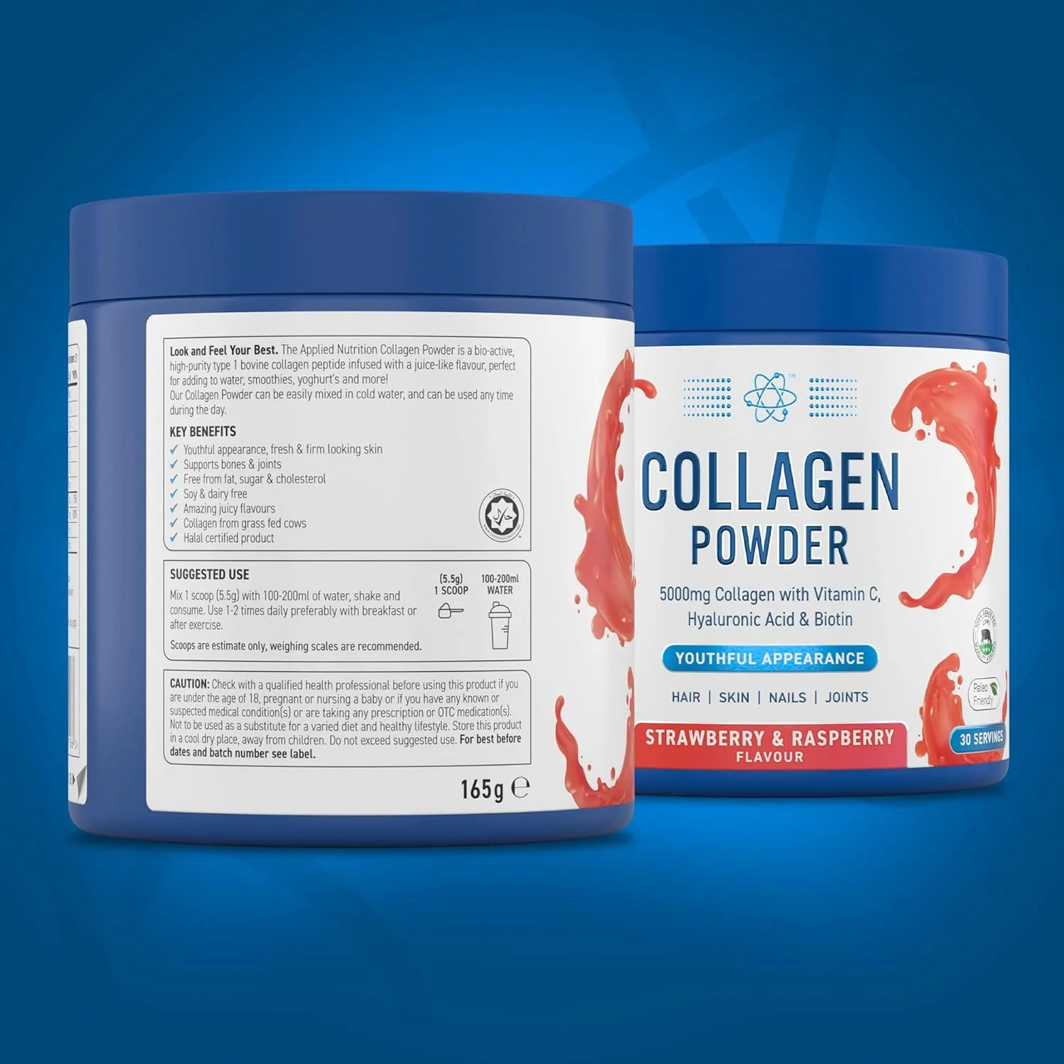 Applied Nutrition Collagen Powder Strawberry Raspberry Flavour 165g - Image 9