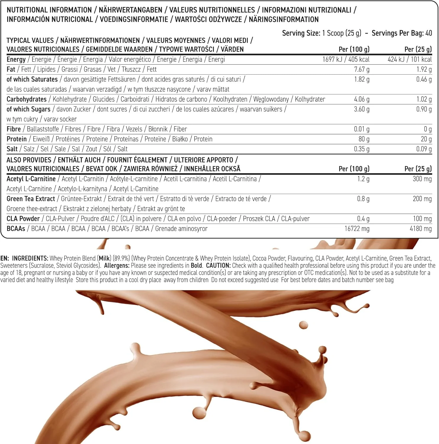 Applied Nutrition Diet Protein Chocolate Flavour 1kg - Image 2