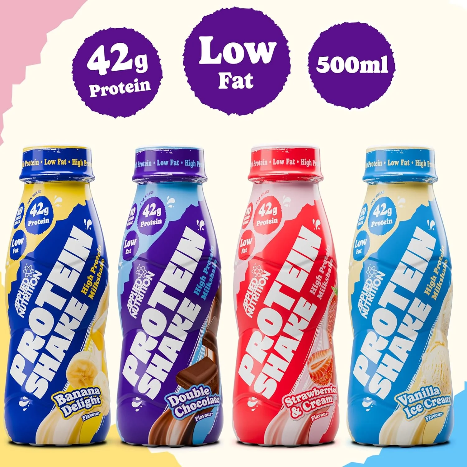 Applied Nutrition High Protein Shake Ready To Drink Banana Delight 500ml x 8 - Image 4