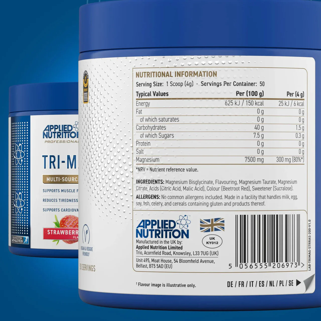 Applied Nutrition Tri Magnesium Powder Lemon & Lime Flavour 200g - Image 4
