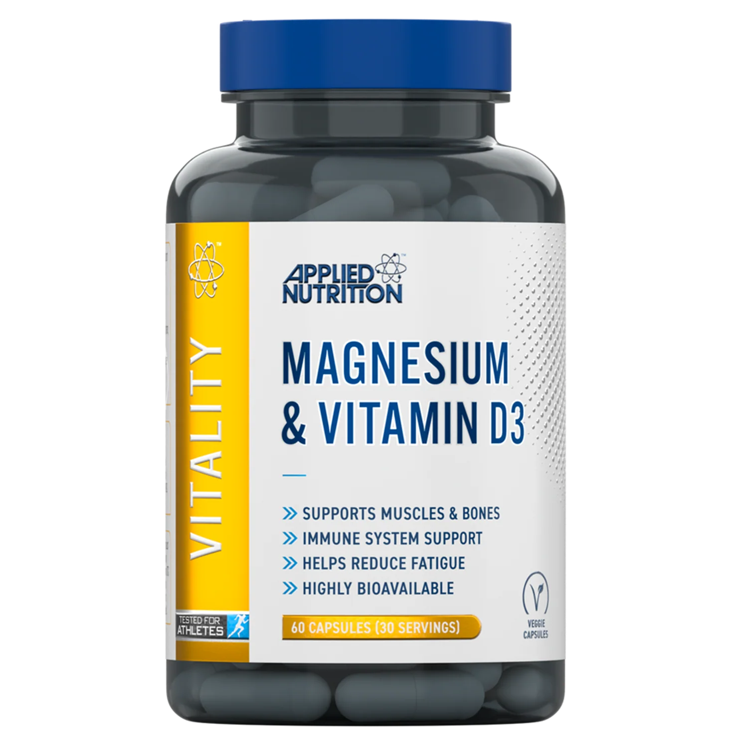 Applied Nutrition Vitality Magnesium + Vitamin D3 60 Capsules