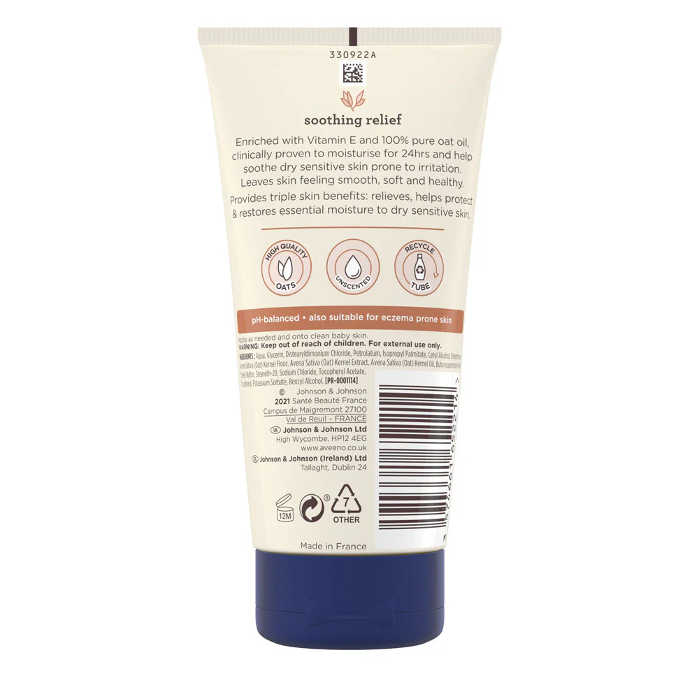 Aveeno Baby Soothing Relief Cream 150ml - Image 2