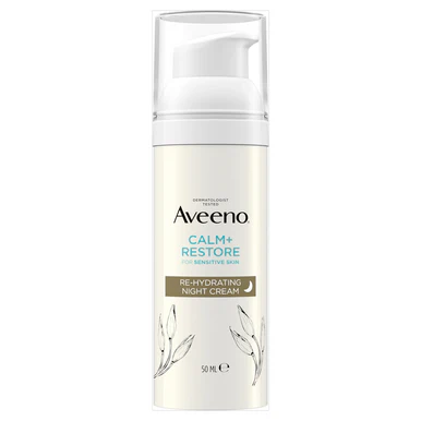 Aveeno Face Calm & Restore Night Cream Moisturiser 50ml - Image 2