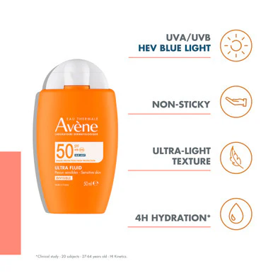 Avene Ultra Fluid Invisible SPF50 for Normal to Combination Skin 50ml - Image 3