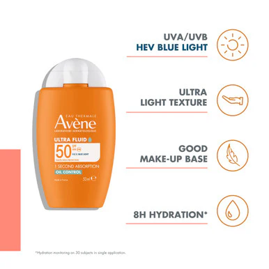 Avene Ultra Fluid Oil Control SPF50+ 50ml - Image 3