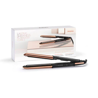 BaByliss Titanium Brilliance Straight & Curl Straightener - Image 2