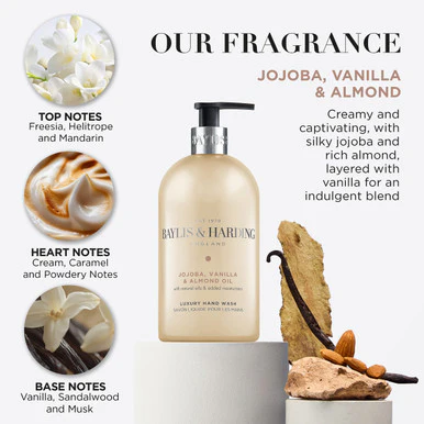 Baylis & Harding Jojoba, Vanilla & Almond Oil Hand Wash 500ml - Image 4