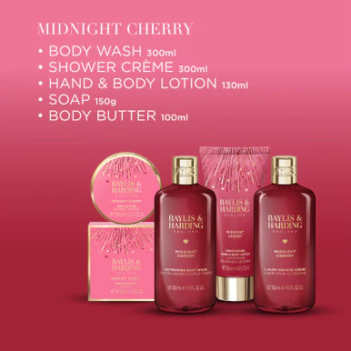 Baylis & Harding Midnight Cherry Luxury Pamper Gift Set - Image 3