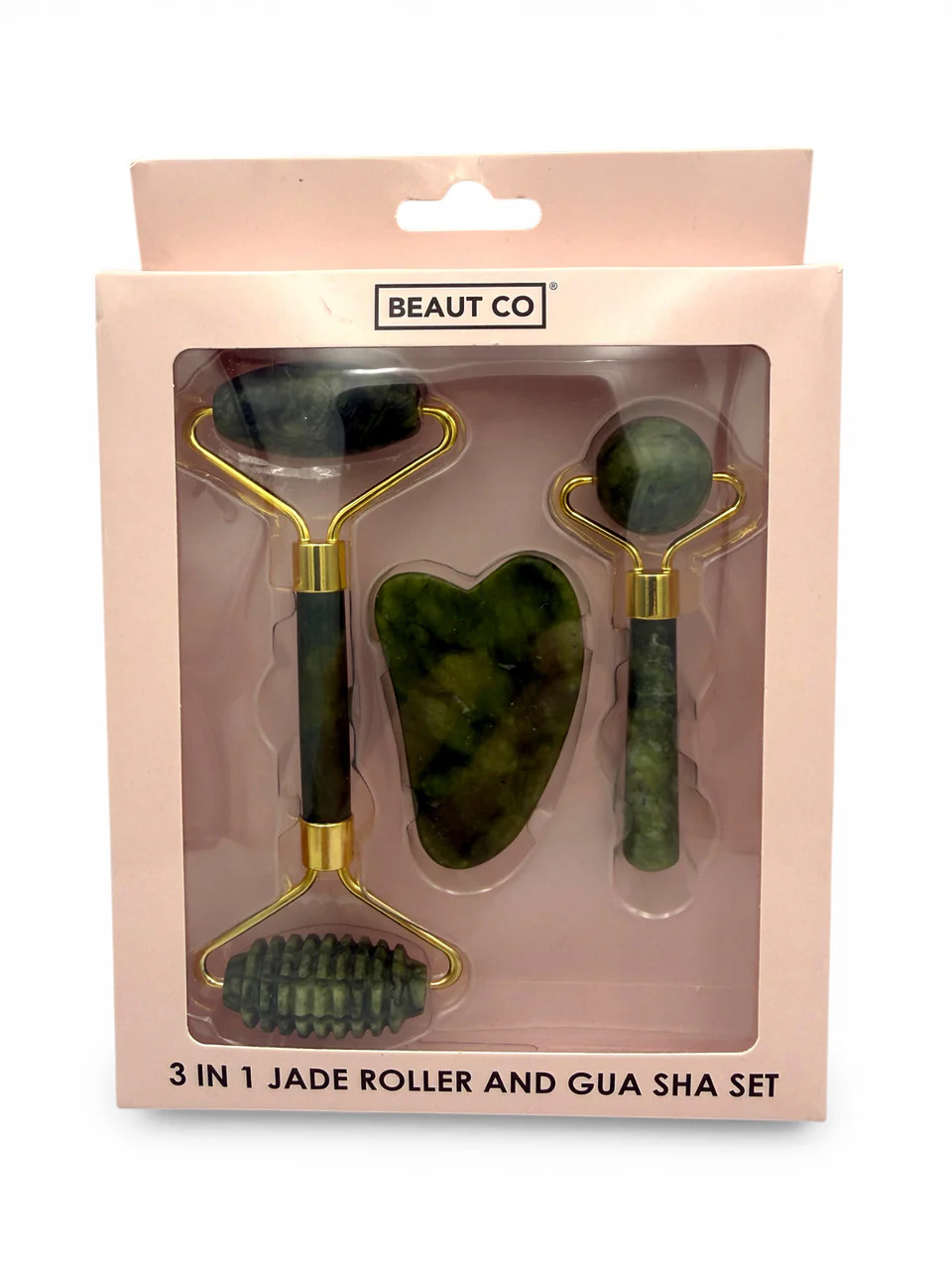 Beaut Co 3 In 1 Jade Roller Set