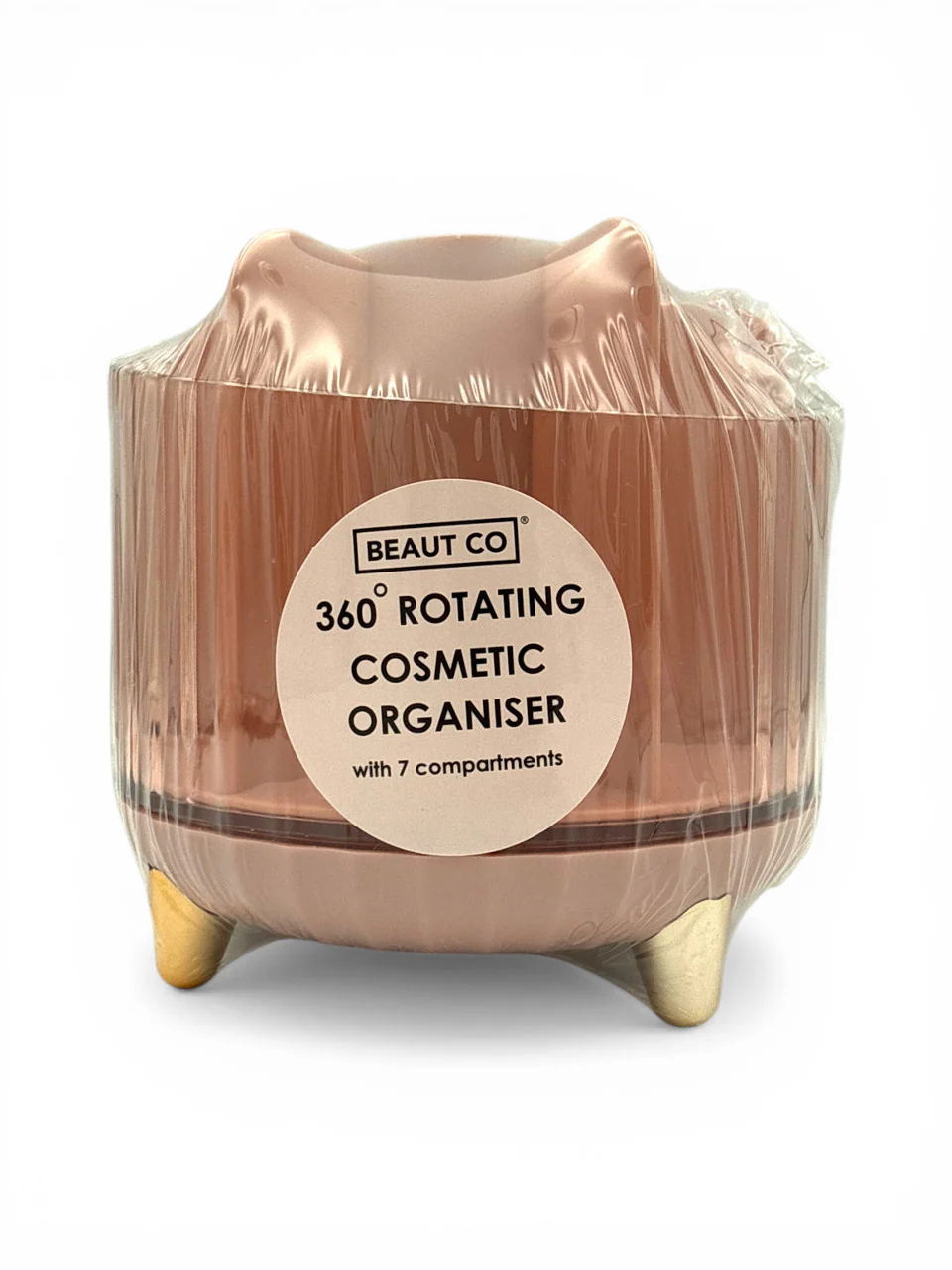 Beaut Co Pink Rotating Makeup Storage