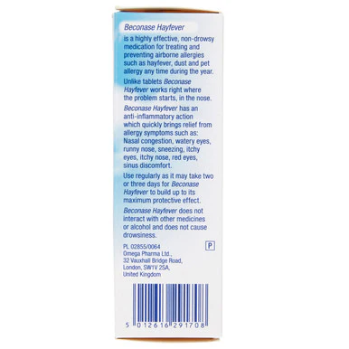 Beconase Hayfever Nasal Spray 180 Sprays - Image 2
