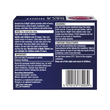 Benylin Day and Night 16 Tablets - Image 2