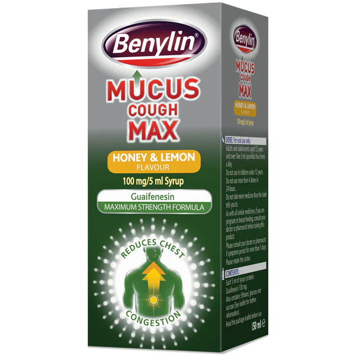 Benylin mucus cough max honey & lemon
