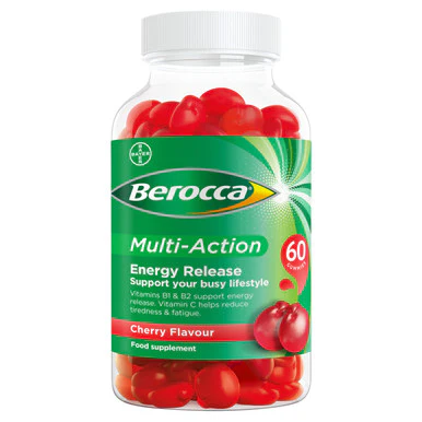 Berocca Multi-Action Cherry Flavour 60 Tablets