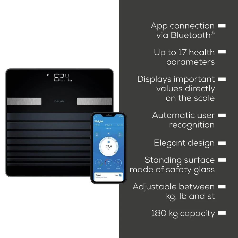 Beurer BF451 Connected Body Analyser Bathroom Scale - Image 3