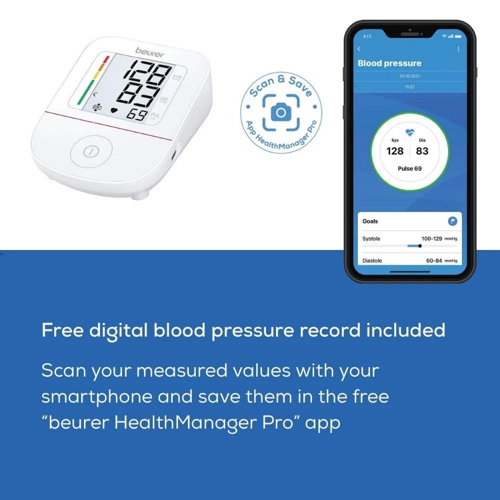 Beurer BM23 Blood Pressure Monitor with Scan & Save Function - Image 5