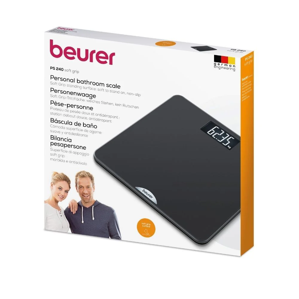 Beurer PS240 Soft Grip Personal Scale Black - Image 3