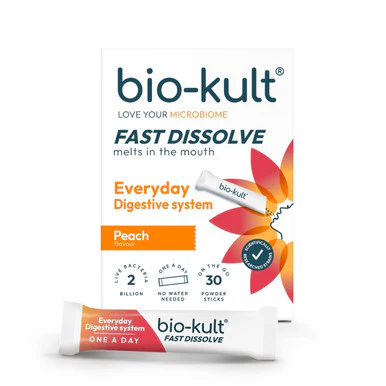 Bio-Kult Everyday Digestion Fast Dissolve Probiotic Powder Peach 30 Sticks