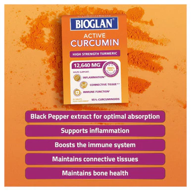 Bioglan Active Curcumin High Strength Turmeric 30 Tablets - Image 3