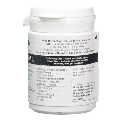 Braggs Medicinal Charcoal 100 Tablets - Image 2