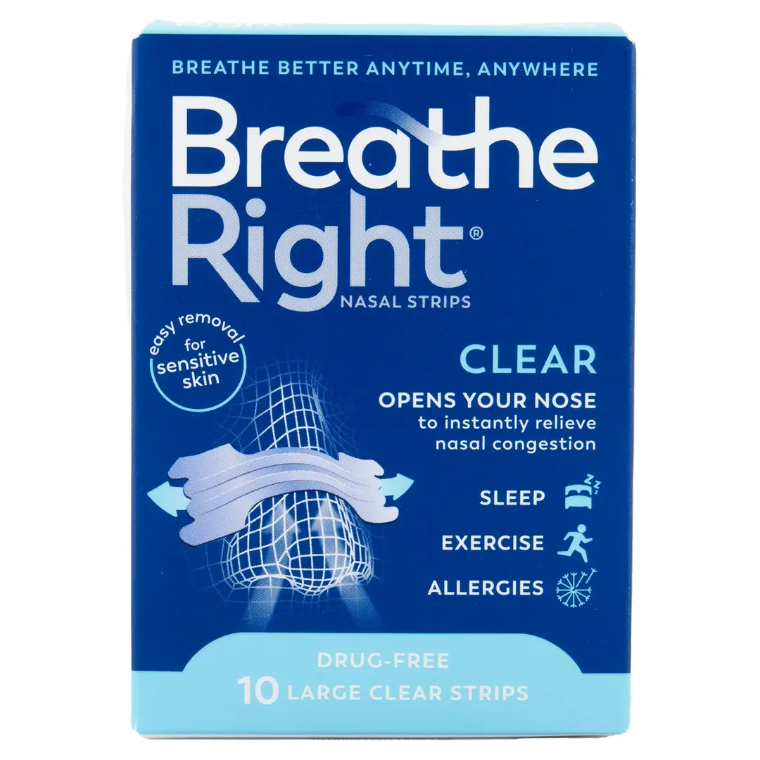 Breathe Right Nasal Strips Clear Large x 6 - Image 2