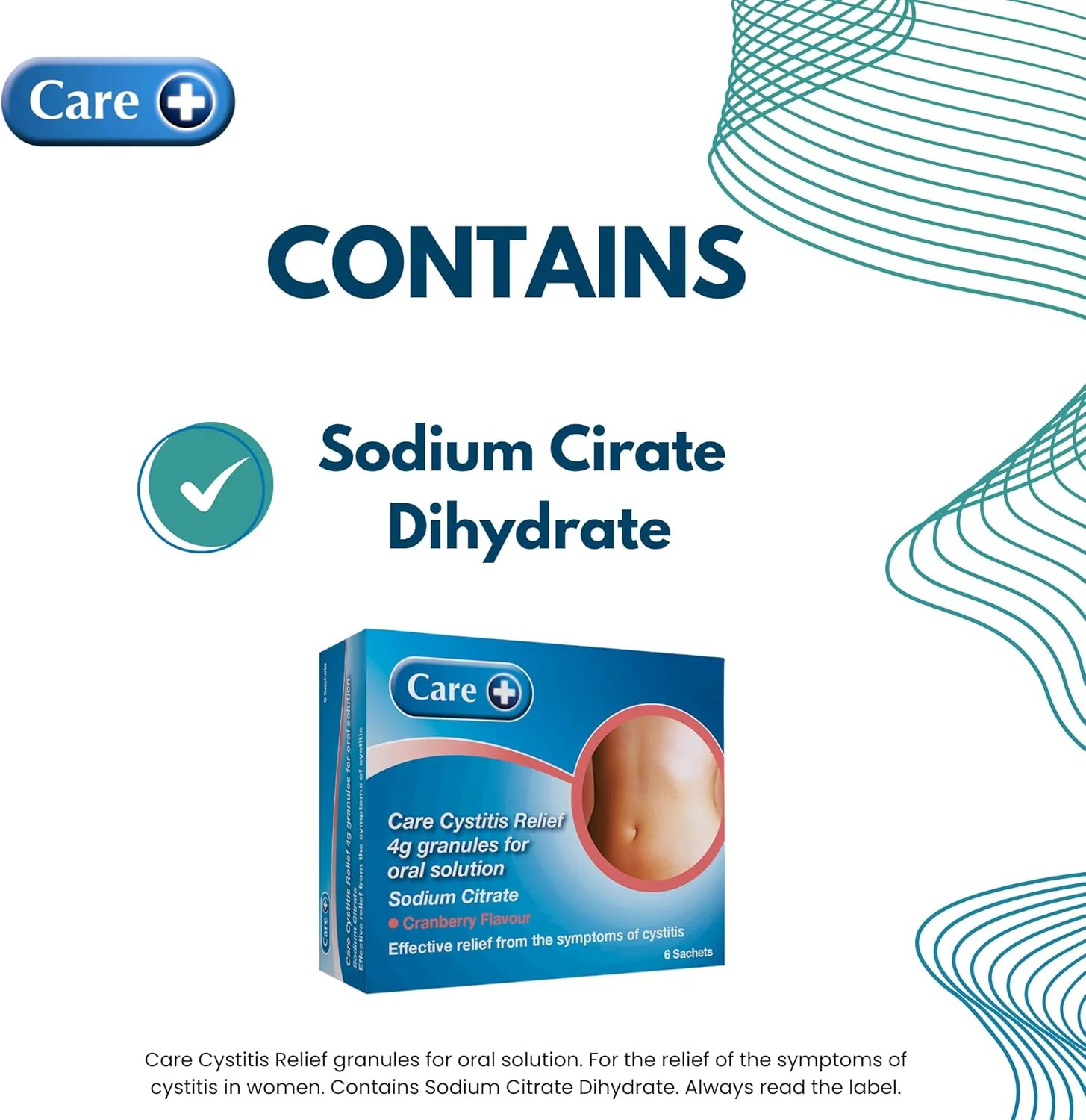 Care+ Cystitis Relief Oral Solution 6 Sachets - Image 5