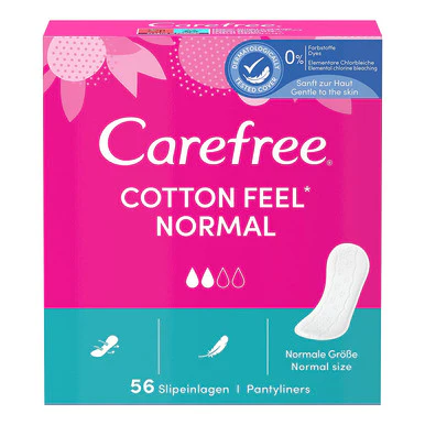 Carefree Cotton Feel Normal Unscented Pantyliners 56 Pack