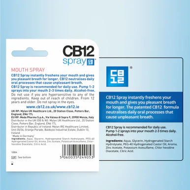CB12 Mint Menthol Spray 15ml - Image 4