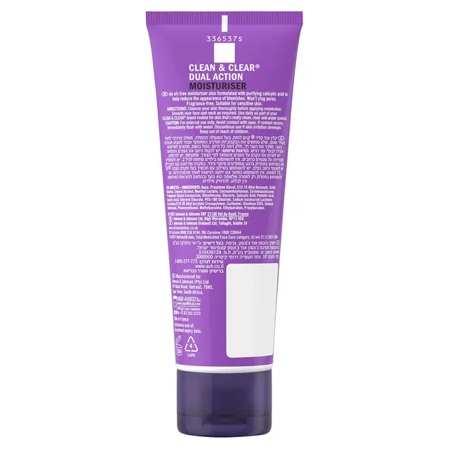 Clean & Clear Dual Action Moisturiser 100ml - Image 2