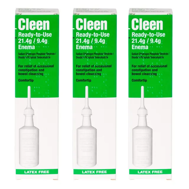 Cleen Ready To Use Enema Kit (Sodium Phosphate) 133ml x 3