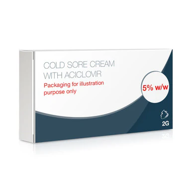 Cold Sore Cream Tube With Aciclovir 5% 2g