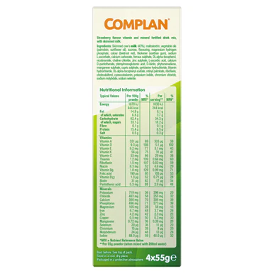 Complan Strawberry Nutritional Drink 4 x 55g Sachets - Image 4
