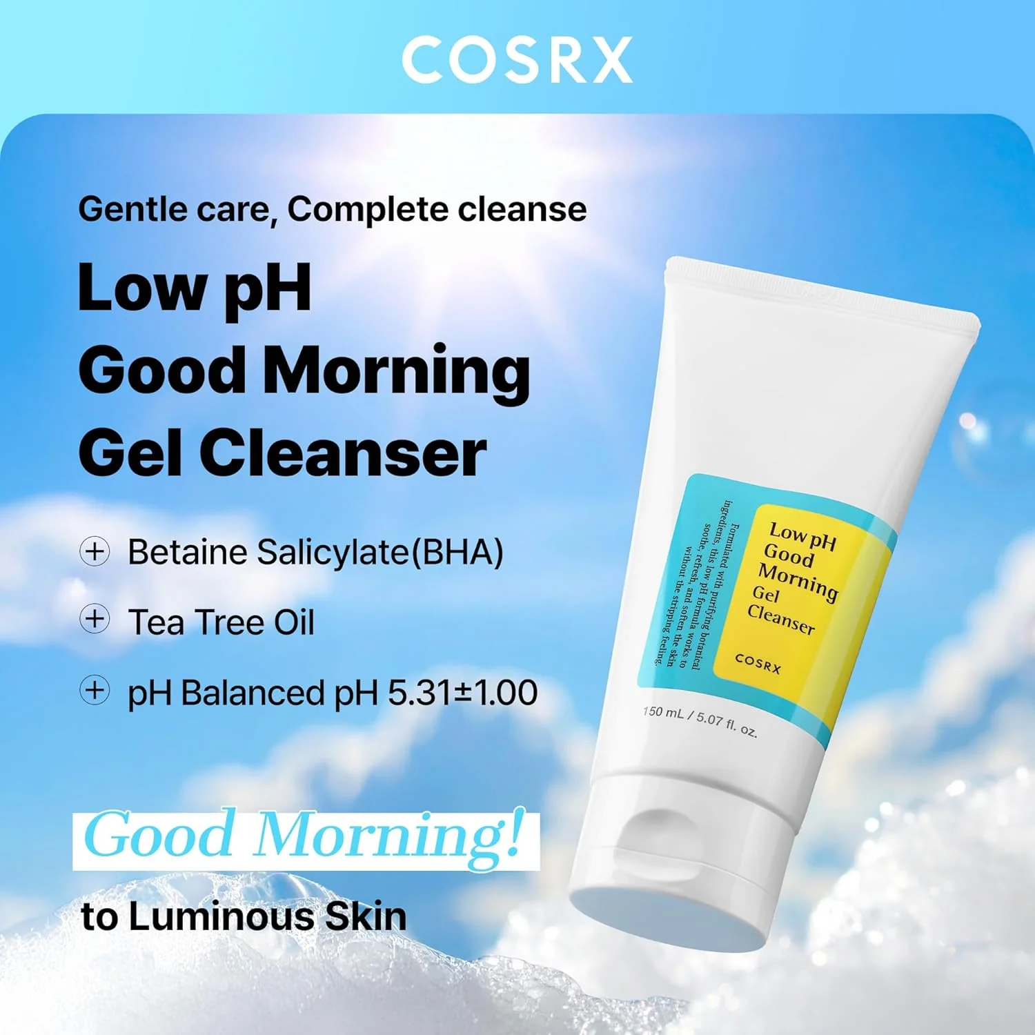 COSRX Low Ph Good Morning Gel Cleanser 150ml - Image 2
