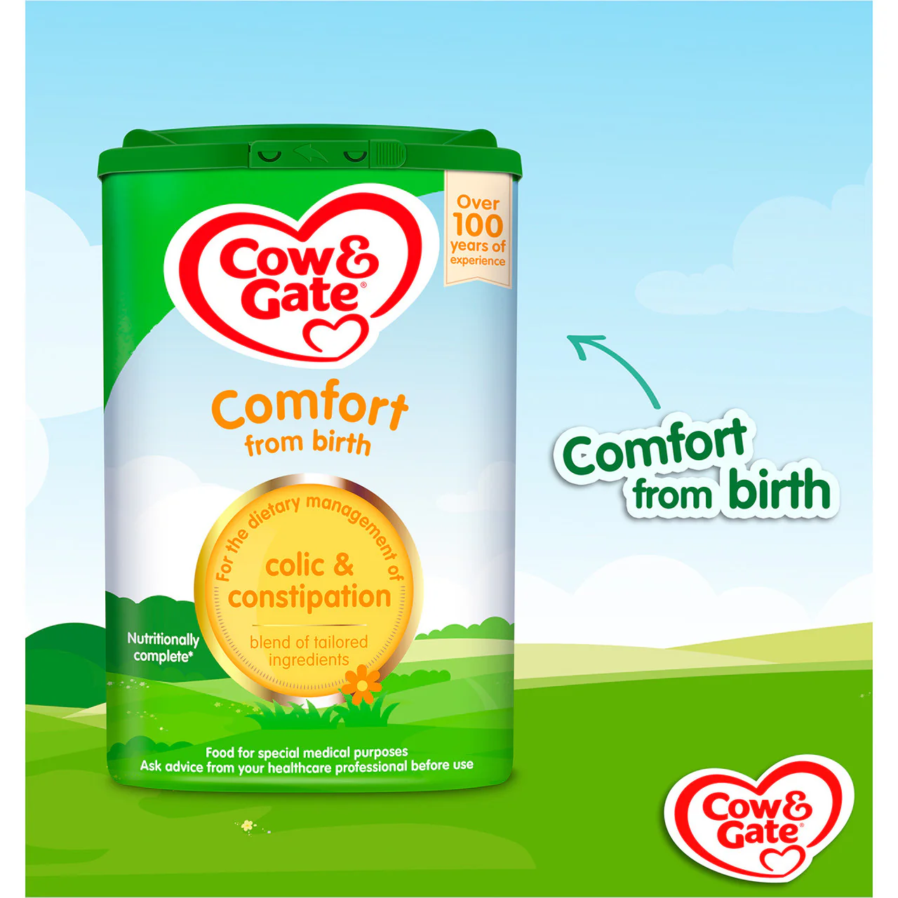 Cow & Gate Comfort Baby Milk Formula From Birth 800g - Image 2