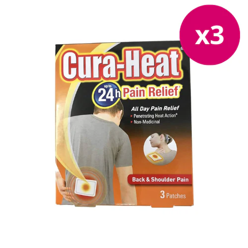 Cura-Heat Back & Shoulder 3s x 3