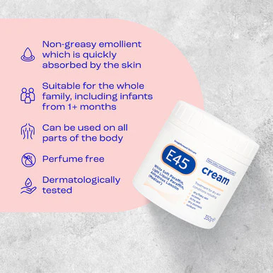 E45 Moisturiser Cream 350g - Image 5