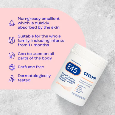 E45 Moisturiser Cream 500g - Image 4