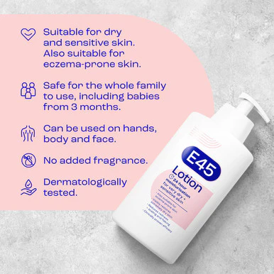 E45 Moisturising Lotion 500ml - Image 5
