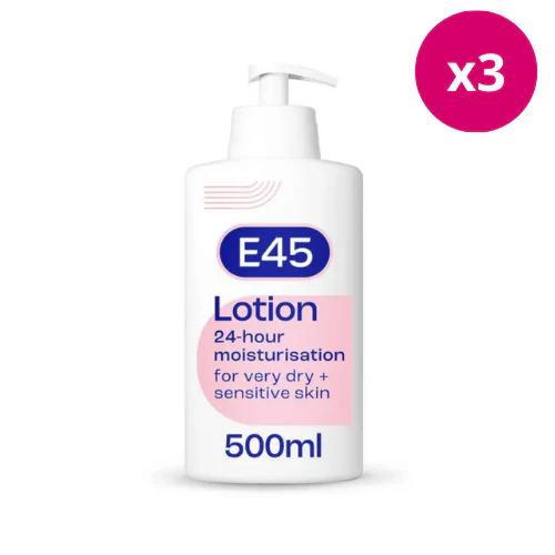 E45 Moisturising Lotion 500ml x 3
