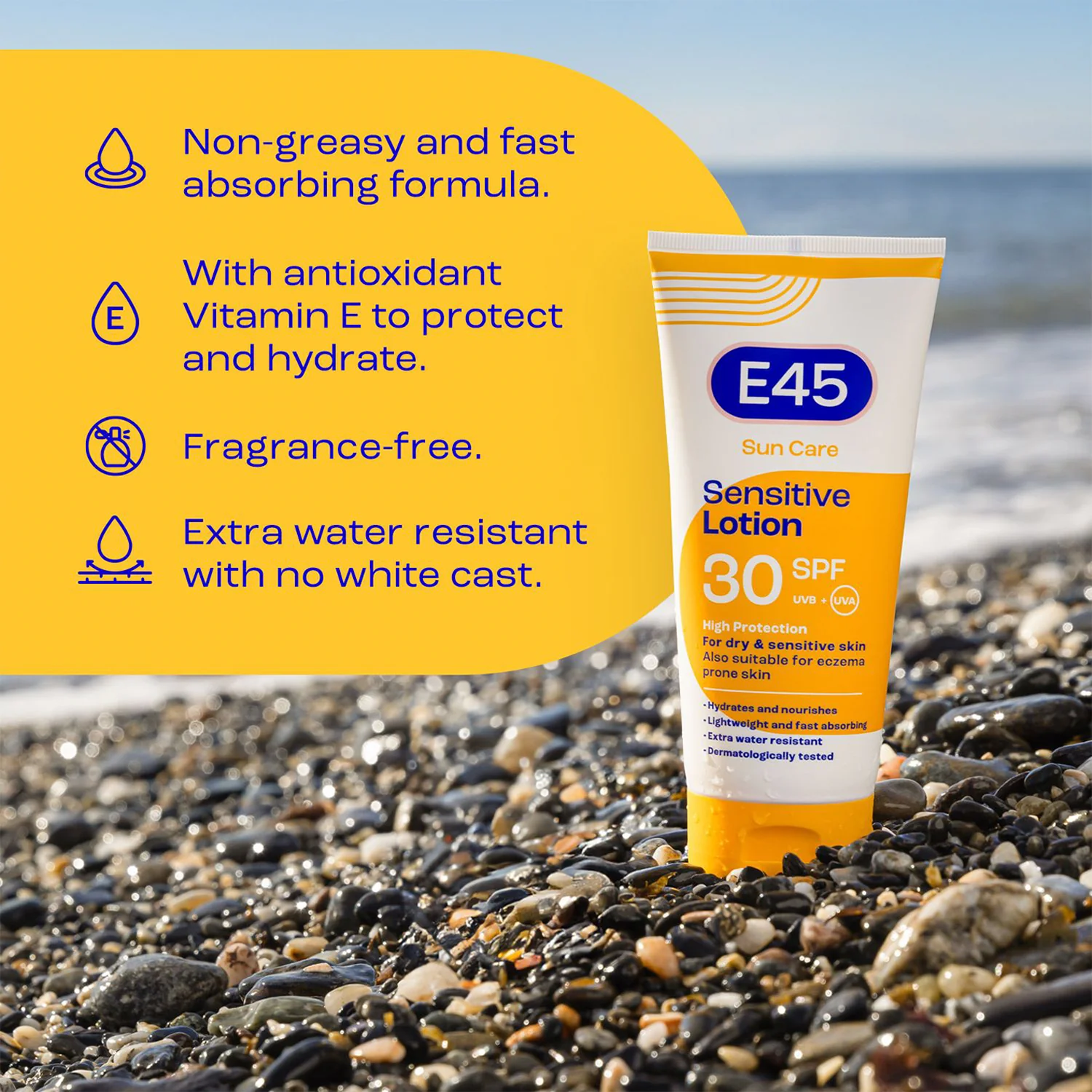 E45 Sun Care SPF30 Sensitive Lotion 180ml - Image 5