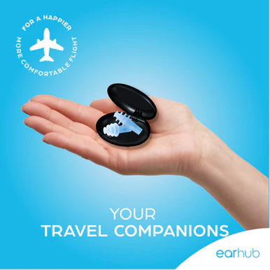 EarHub Flywell Pressure Regulated Earplugs Includes Travel-Friendly Carry Case - Image 4