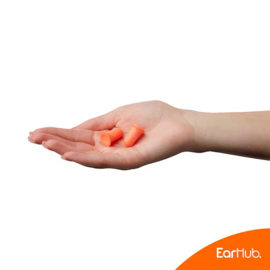 EarHub Premium Soft Foam Earplugs Orange 10 Pairs - Image 3