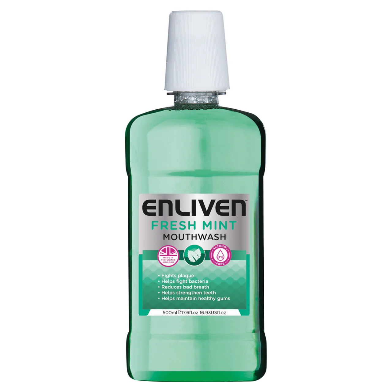 Enliven Freshmint Alcohol Free Mouthwash 500ml