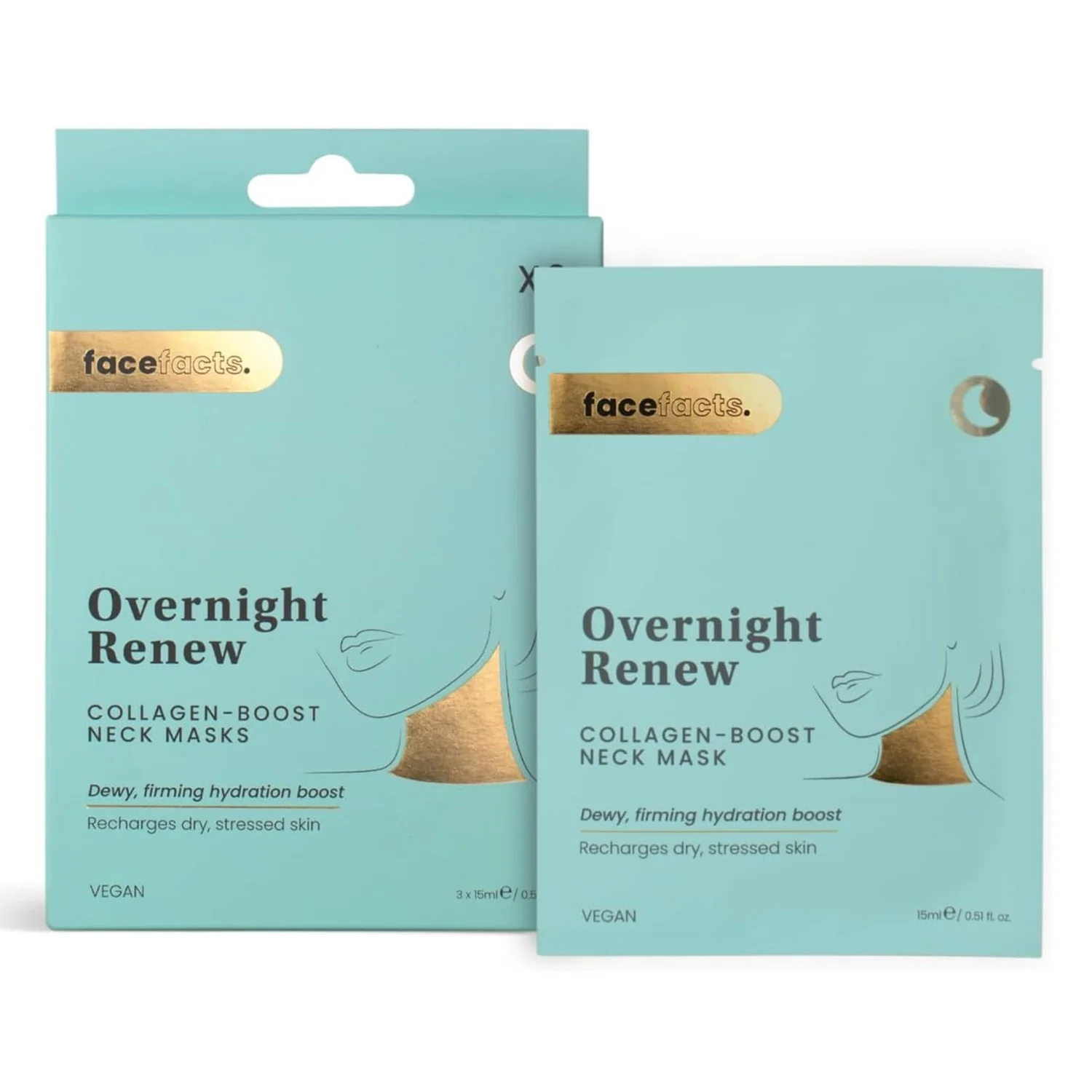 Face Facts Overnight Renew - Collagen-Boost Neck Mask 15ml - Image 2