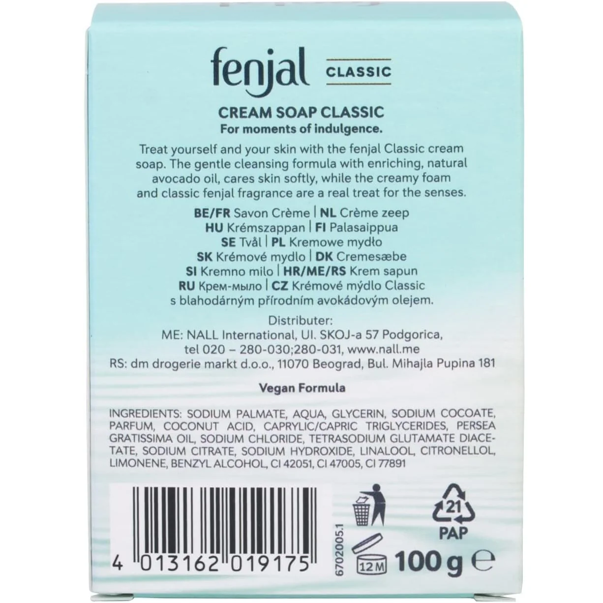 Fenjal Classic Creme Soap 100g - Image 2